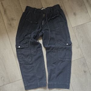 Zara Womens M Navy Cargo Utility Pants